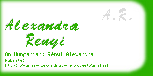 alexandra renyi business card